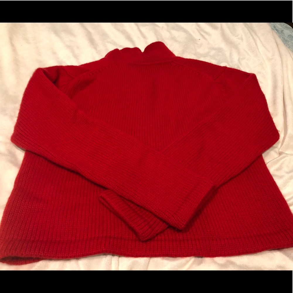 All Wool Red Carroll Reed Sweater. - Picture 5 of 6